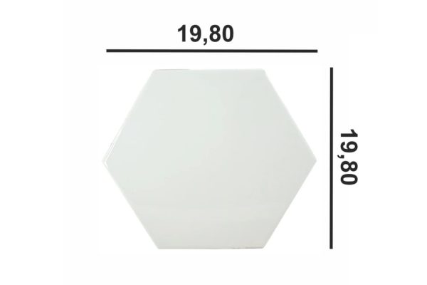 Azulejo Hexagonal Brilho 19,80x19,80cm