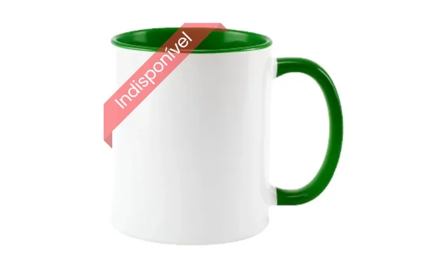 caneca verde escura