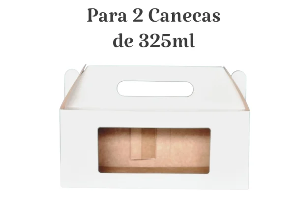 caixa para caneca branca dupla