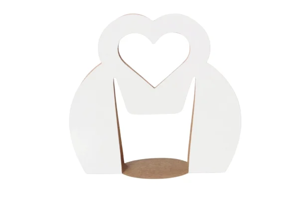 caixa tipo bolsa alça coração